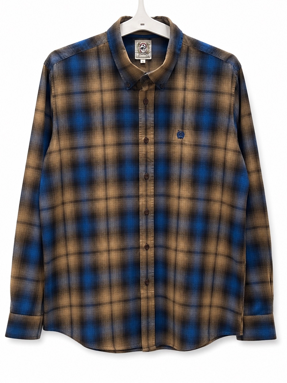 Cinch Plaid Country Western Button-Down Shirt Large 100% cotton